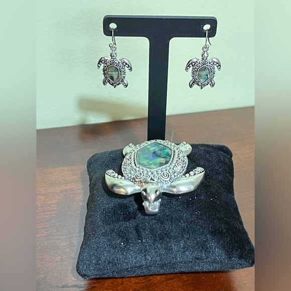 Silver Turtle Jewelry Set NWOT - Picture 1 of 4
